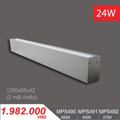 Đèn LED Thanh Ốp Vách 24W (1200x85x42) - MPS490/MPS491/MPS492